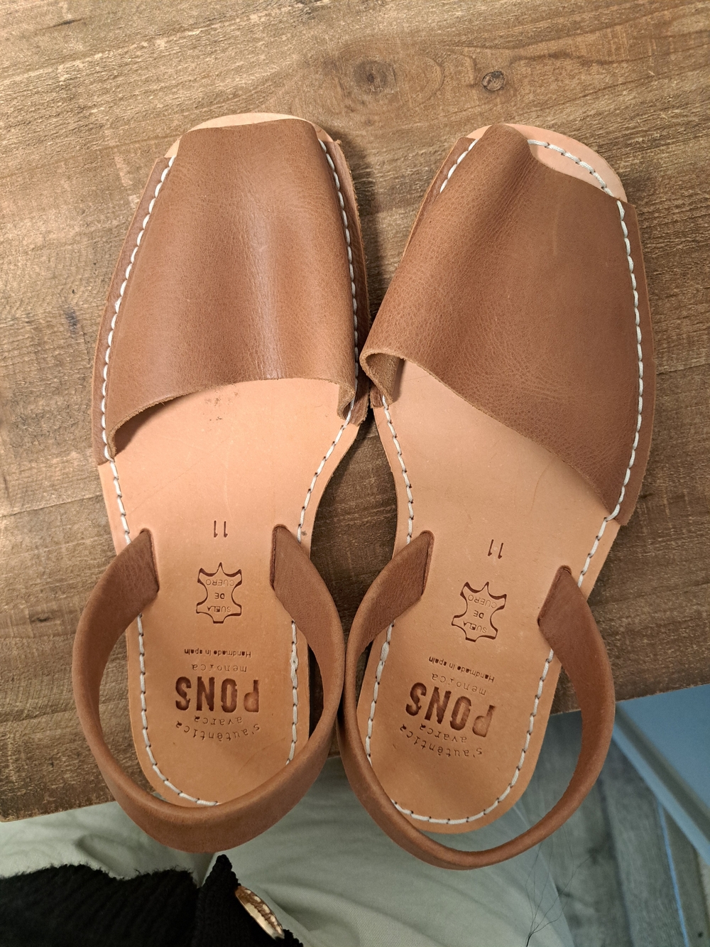 Women's Tan Leather Slingback Sandals